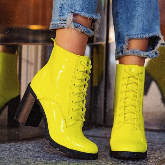 🚨ON SALE//Festival Szn//NeonYellow bootie - Picture 3 of 5